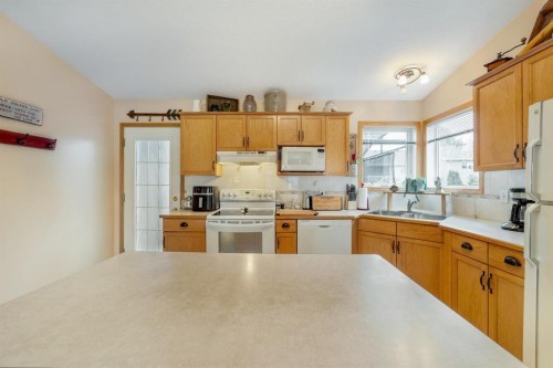 781 Red Crow Boulevard West, Lethbridge, AB - Indoor Photo Showing Kitchen With Double Sink
