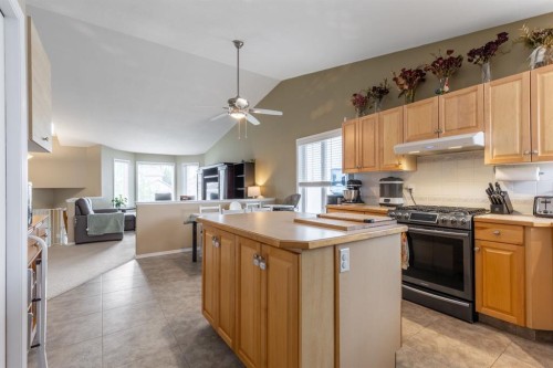 568 Heritage Boulevard West, Lethbridge, AB - Indoor Photo Showing Kitchen With Double Sink