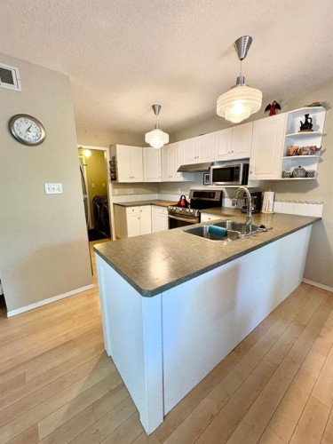 222 Heritage Circle West, Lethbridge, AB - Indoor Photo Showing Kitchen With Double Sink
