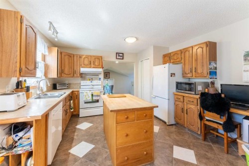 210 Ojibwa Place West, Lethbridge, AB - Indoor Photo Showing Kitchen With Double Sink