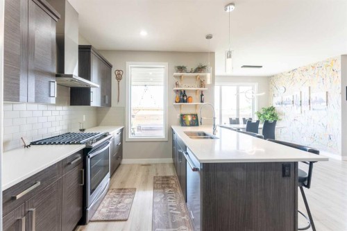 437 Devonia Way West, Lethbridge, AB - Indoor Photo Showing Kitchen With Double Sink With Upgraded Kitchen