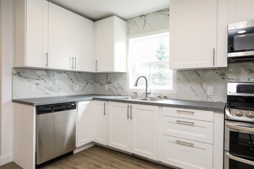 819 5 Street South, Lethbridge, AB - Indoor Photo Showing Kitchen With Double Sink