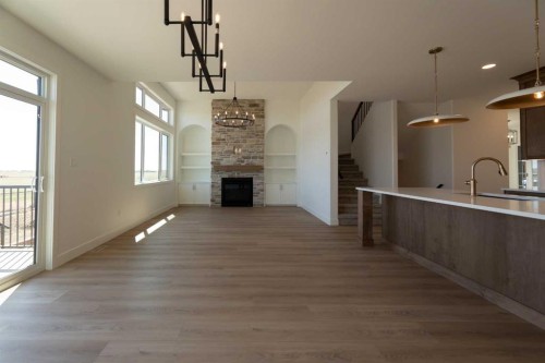 3080 21 Street, Coaldale, AB - Indoor With Fireplace