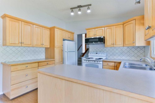 309 Normandy Road South, Lethbridge, AB - Indoor Photo Showing Kitchen With Double Sink
