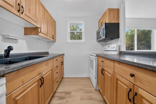 233 4 Street, Stirling, AB - Indoor Photo Showing Kitchen With Double Sink