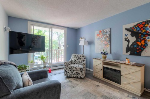 333-1237 4 Avenue South, Lethbridge, AB - Indoor Photo Showing Living Room With Fireplace