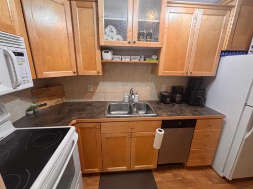 2-222 Mayor Magrath Drive North, Lethbridge, AB - Indoor Photo Showing Kitchen With Double Sink