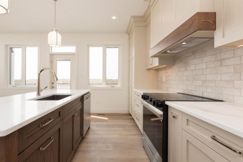 558 Malahat Green West, Lethbridge, AB - Indoor Photo Showing Kitchen With Upgraded Kitchen