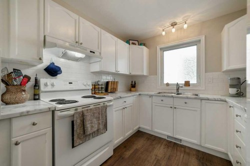 94 Assiniboia Way West, Lethbridge, AB - Indoor Photo Showing Kitchen With Double Sink