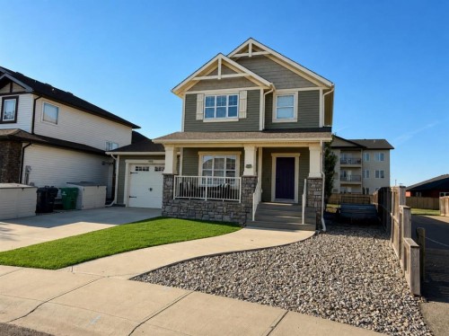 486 Mary Cameron Crescent North, Lethbridge, AB - Outdoor With Deck Patio Veranda With Facade