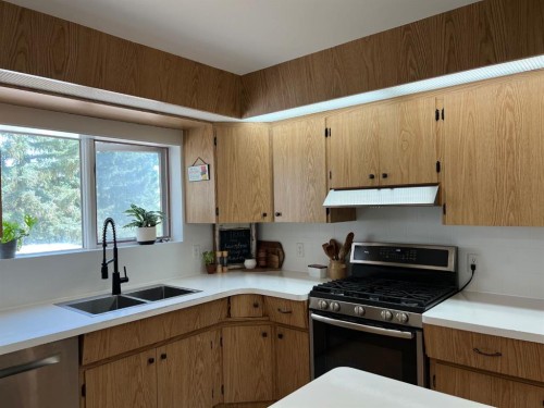 85026 Range Road 194, Rural Lethbridge County, AB - Indoor Photo Showing Kitchen With Double Sink