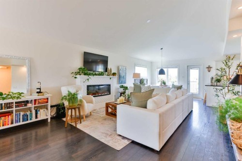 154 Lasalle Terrace West, Lethbridge, AB - Indoor Photo Showing Living Room With Fireplace