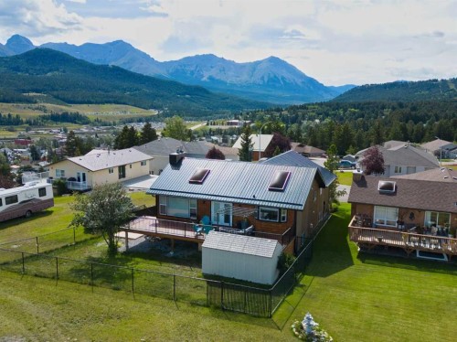 8149 26 Avenue, Coleman, AB - Outdoor With Deck Patio Veranda With View