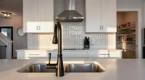 781 Atlantic Cove West, Lethbridge, AB - Indoor Photo Showing Kitchen With Double Sink