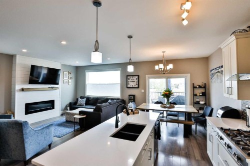 183 Crocus Terrace West, Lethbridge, AB - Indoor With Fireplace