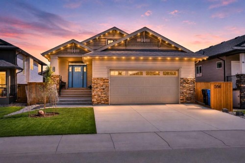 556 Riverhills Way West, Lethbridge, AB - Outdoor With Facade
