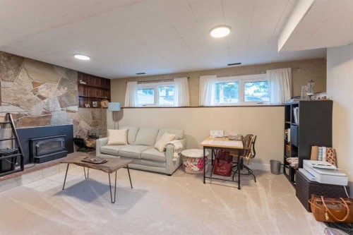 2802 77 Street, Coleman, AB - Indoor With Fireplace