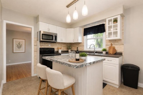 1124 28A Street South, Lethbridge, AB - Indoor Photo Showing Kitchen With Double Sink