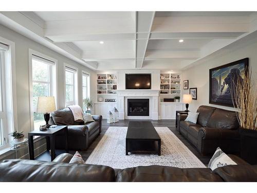 10201 67 Avenue, Grande Prairie, AB - Indoor Photo Showing Living Room With Fireplace