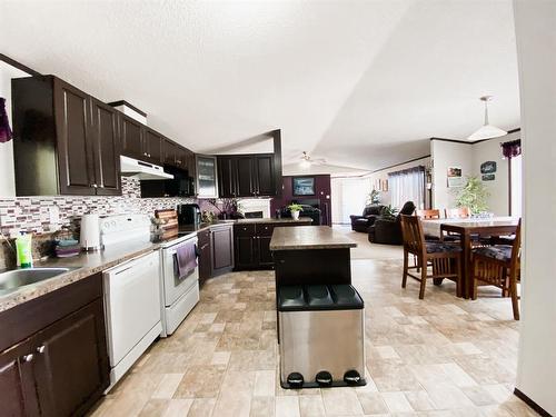 8366 Twp Rd 794, Rural Saddle Hills County, AB - Indoor Photo Showing Kitchen With Double Sink