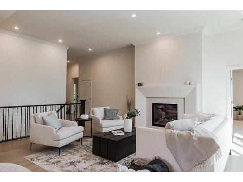 5805 Taylor Way, Rural Grande Prairie No. 1, County Of, AB - Indoor Photo Showing Living Room With Fireplace