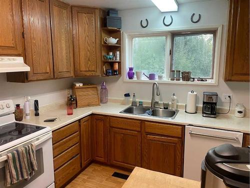 85211 Range Road 203, Rural Northern Sunrise County, AB - Indoor Photo Showing Kitchen With Double Sink