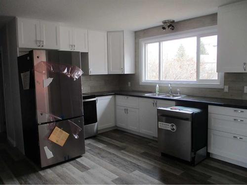 513-3Rd Street Ne, Manning, AB - Indoor Photo Showing Kitchen With Double Sink