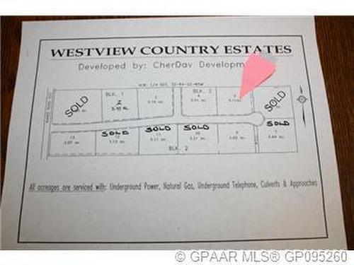 5 Westview Country Estates L5, Rural Northern Lights, County Of, AB 