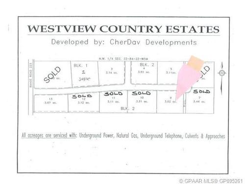 9 Westview Country Estates L9, Rural Northern Lights, County Of, AB 