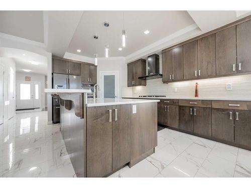 12802 Royal Boulevard, Grande Prairie, AB - Indoor Photo Showing Kitchen With Upgraded Kitchen