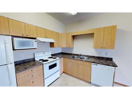 108-12025 Royal Oaks Drive, Grande Prairie, AB - Indoor Photo Showing Kitchen With Double Sink