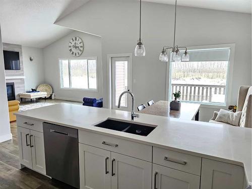 6038 114A Street, Grande Prairie, AB - Indoor Photo Showing Kitchen With Double Sink