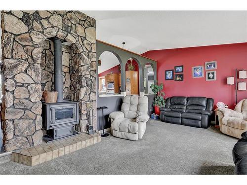 821050 Hwy 732, Rural Fairview No. 136, M.D. Of, AB - Indoor Photo Showing Living Room With Fireplace