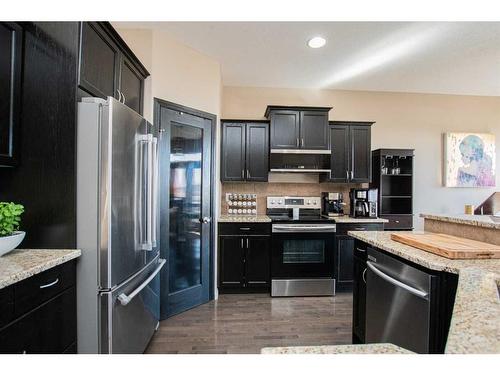 6509 111A Street, Grande Prairie, AB - Indoor Photo Showing Kitchen With Stainless Steel Kitchen With Upgraded Kitchen