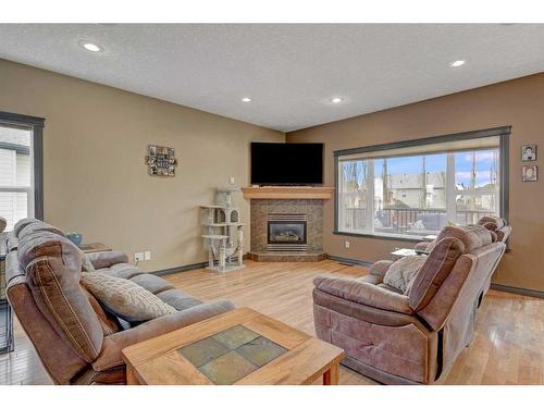 11410 89B Street, Grande Prairie, AB - Indoor Photo Showing Living Room With Fireplace