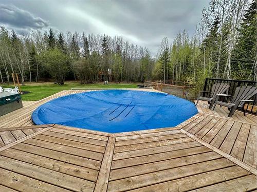 7919 Cedar Cove, Rural Grande Prairie No. 1, County Of, AB - Outdoor With Above Ground Pool With Deck Patio Veranda With Backyard