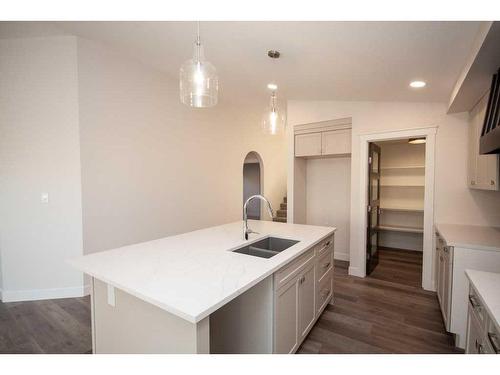 9802 89 Street, Grande Prairie, AB - Indoor Photo Showing Kitchen With Double Sink
