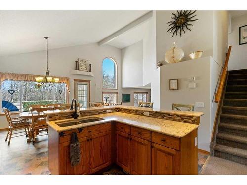 7413 102 Street, Grande Prairie, AB - Indoor Photo Showing Kitchen With Double Sink