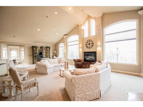 12602 Lakeshore Drive, Grande Prairie, AB - Indoor Photo Showing Living Room With Fireplace