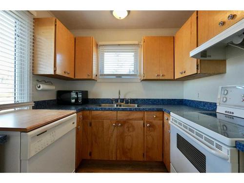 9705 84 Avenue, Peace River, AB - Indoor Photo Showing Kitchen With Double Sink