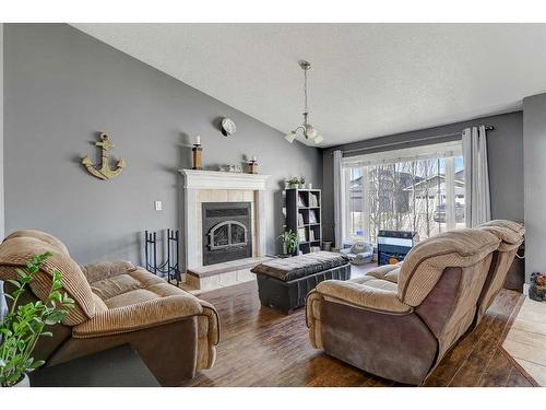 8821 114 Avenue, Grande Prairie, AB - Indoor Photo Showing Living Room With Fireplace