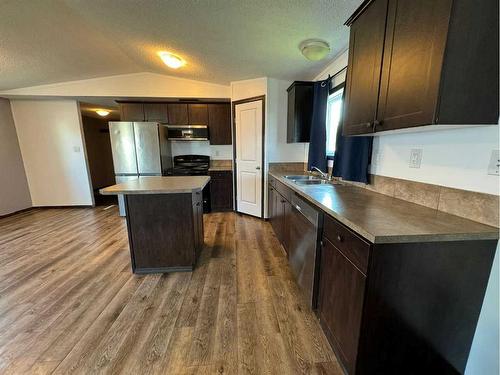 4523 51 Street, Rycroft, AB - Indoor Photo Showing Kitchen With Double Sink