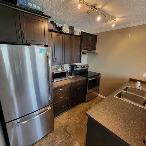 204-5300 45 Avenue, Grimshaw, AB - Indoor Photo Showing Kitchen With Double Sink