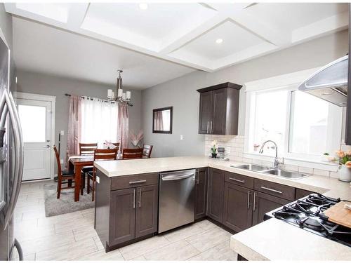 10546 113A Street, Grande Prairie, AB - Indoor Photo Showing Kitchen With Double Sink With Upgraded Kitchen