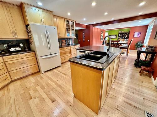 8805 101 Avenue, Peace River, AB - Indoor Photo Showing Kitchen With Double Sink