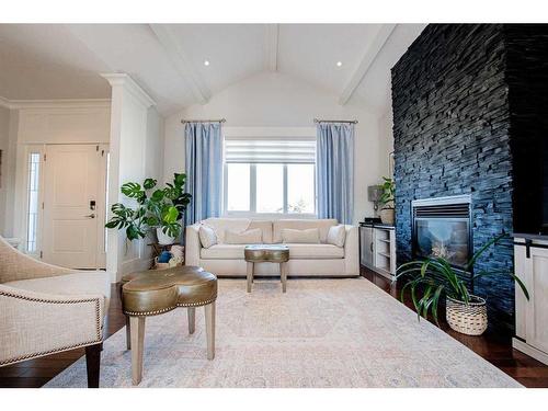 5905 90A Street, Grande Prairie, AB - Indoor Photo Showing Living Room With Fireplace