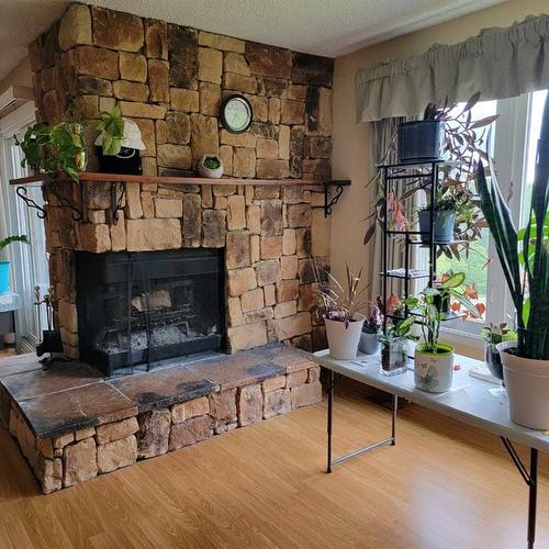 11719 103 Street, Peace River, AB - Indoor Photo Showing Living Room With Fireplace