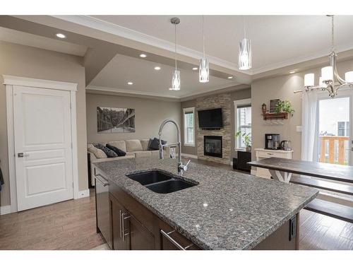 8822 87 Avenue, Grande Prairie, AB - Indoor Photo Showing Kitchen With Double Sink