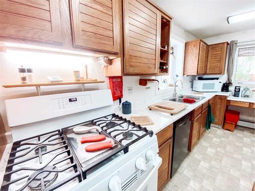 4431 45A Avenue, Rycroft, AB - Indoor Photo Showing Kitchen With Double Sink