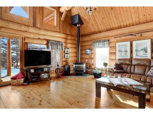 824026 64 Highway, Rural Fairview No. 136, M.D. Of, AB - Indoor Photo Showing Living Room With Fireplace